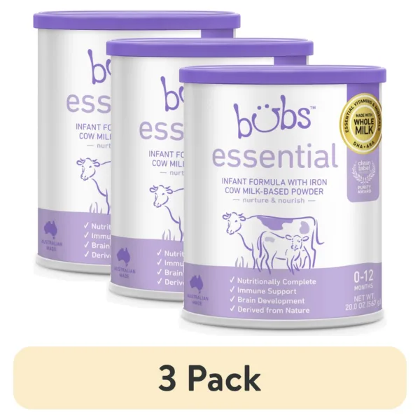 Aussie Bubs Essential Baby Formula Cow Milk-Based, for Infants 0-12 Months, 20 oz (Case of 3) Aussie Bubs Essential Baby Formula Cow Milk-Based, for Infants 0-12 Months, 20 oz (Case of 3)