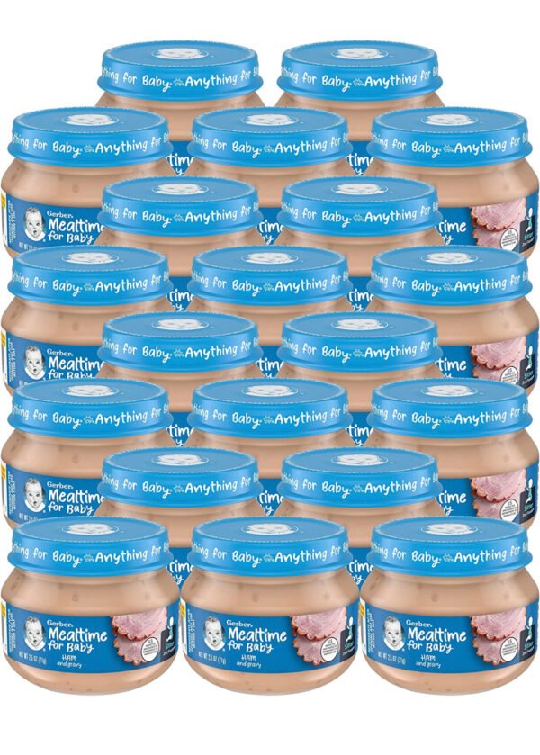Gerber Purees 2nd Foods, Ham & Gravy 2.5 oz (Pack of 20)