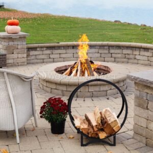 Heritage Stronghold Black Outdoor Firewood Rack - 24" Heritage Stronghold Black Outdoor Firewood Rack - 24"