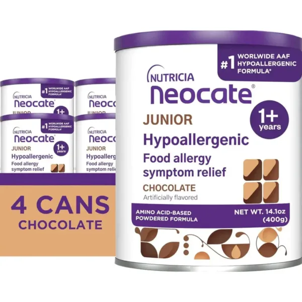 Neocate Junior Amino-Acid Based Nutritionally Complete Powdered Formula, Chocolate, 14.1 oz (Case of 4) Neocate Junior Amino-Acid Based Nutritionally Complete Powdered Formula, Chocolate, 14.1 oz (Case of 4)