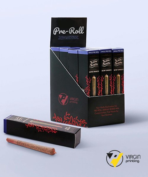 Pre Roll Display Boxes — Custom Printing Pre Roll Display Packaging Boxes Wholesale — VIRGIN Printing USA
