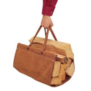 Top Grain Brown Suede Log Carrier Top Grain Brown Suede Log Carrier