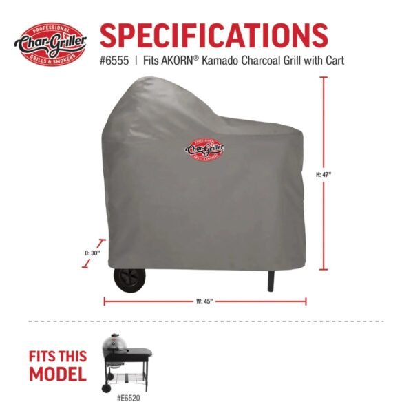 Universal 20-inch Kamado Cart-Style Grill Cover