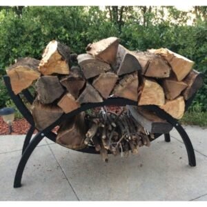 Woodhaven 39" Crescent Firewood Rack with Cover Woodhaven 39" Crescent Firewood Rack with Cover