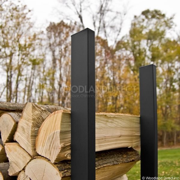 Woodhaven Black Firewood Rack - 12'