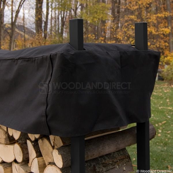 Woodhaven Black Firewood Rack - 12'