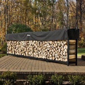 Woodhaven Black Firewood Rack - 16' Woodhaven Black Firewood Rack - 16'