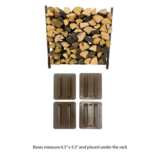 Woodhaven Black Firewood Rack - 3' Woodhaven Black Firewood Rack - 3'