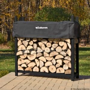 Woodhaven Black Firewood Rack - 4' Woodhaven Black Firewood Rack - 4'