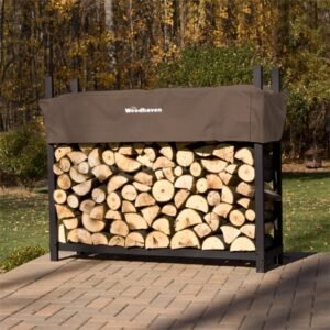 Woodhaven Brown Outdoor Firewood Rack - 5' Woodhaven Brown Outdoor Firewood Rack - 5'